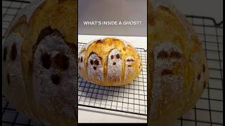 Crumb reveal spooky sourdough baking bread youtubeshorts shorts homemade halloween [upl. by Euqinim131]