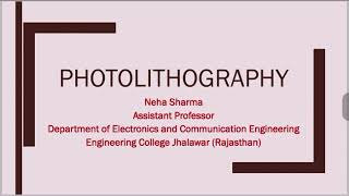 Photolithography positive and negative photo resist [upl. by Izmar53]