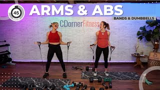 Sculpt and Define Your Arms at Home with This 45Minute Upper Body and Abs Workout [upl. by Ynots231]