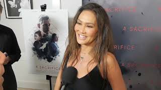 Tia Carrere at the world premiere of “A Sacrifice” talked about singing Ballroom Blitz [upl. by Aniratac]