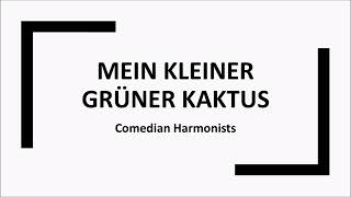 Mein kleiner grüner Kaktus Comedian Harmonists Lyrics Video [upl. by Swehttam]