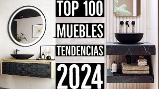 100 MUEBLES para BAÑOS MODERNOS 2024 con LAVABO y ESPEJO  DISEÑOS y DECORACIÓN de INTERIORES [upl. by Ataeb]