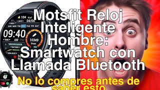 Reseña del Motsfit Reloj Inteligente Hombre Smartwatch con Llamada Bluetooth Pulsómetro Podómetro [upl. by Erinna]