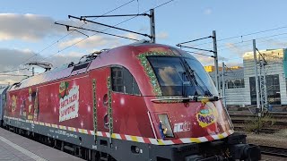 EU44 007 w okleinie Święta raz są wybitnie z IC Wawelem relacji Berlin HBF Krakowa [upl. by Yard]