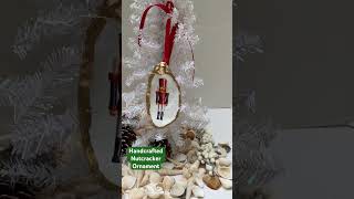 Handcrafted Nutcracker Christmas Ornament  Oyster Shell Art [upl. by Iridissa]