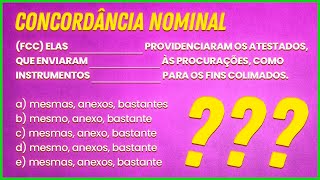 EXERCÍCIO DE CONCURSO PÚBLICO CONCORDÂNCIA NOMINAL  Profa Pamba [upl. by Markman]