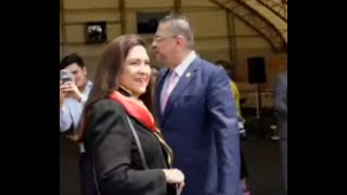 Presidente de Costa Rica en un acto de entrega para reforzar la lucha contra el narcotráfico [upl. by Nosnhoj]