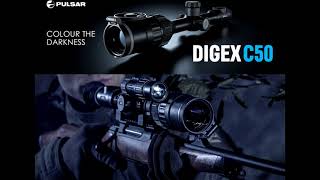 Pulsar Digex C50  Digital Color Riflescope  Day Mode  First Videos [upl. by Kimbra]