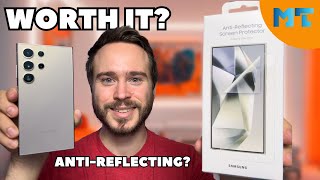 Samsung AntiReflecting Screen Protector Install  Review  Galaxy S24 Ultra [upl. by Adnak]