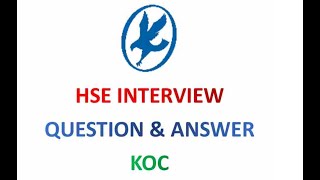 Safety Supervisor Interview Questions And Answers Koc Part  1 [upl. by Aseyt35]