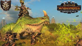 TOAD DRAGON UNLEASHED  Tamurkhan vs Dinosaur Squad  Thrones of Decay DLC  Total War Warhammer 3 [upl. by Emmett]