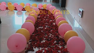 Welcome home decoration for baby girl Balloon decoration at home for newborn baby welcomedecor [upl. by Eshman]