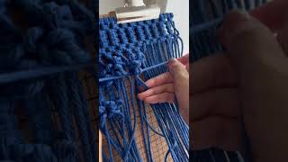 【ファイバーアート】青一色のフレームアート作品 Framed knots  Blue artworok knot pattern [upl. by Sheeran893]