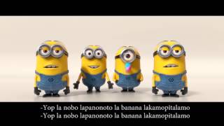 Despicable Me 2  Minions Banana Song Lyrics [upl. by Sualokcin]