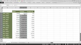 excel146  Wyświetlanie plusa przy dodatnich liczbach i procentach  format niestandardowy [upl. by Coulson]