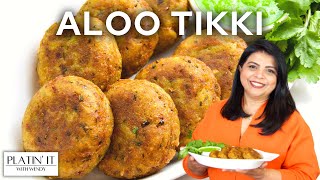 Easy CRISPY Aloo Tikki  Delicious Potato Patties [upl. by Mulcahy951]