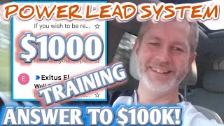 🔥 POWER LEAD SYSTEM AND EXITUS ELITE FREE TRAINING EXITUS ELITE [upl. by Arrak]