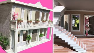 DIY cardboard dollhouse how to make a 112 scale dollhouse [upl. by Petromilli710]