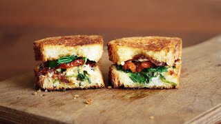 Grilled Feta Cheese amp Spinach Sandwich  Easy Quick and delicious recipe [upl. by Assilym964]