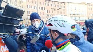 Julian Alaphilippe  Interview a larrivée  Strade Bianche 2022 [upl. by Nnawaj]