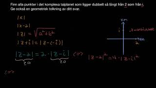 Avstånd i komplexa talplanet Grunken [upl. by Tempest]