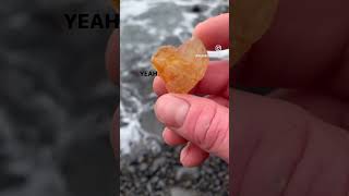 Carnelian HEART ❤️‍🔥❤️‍🔥 rockhounding agate carnelian heartstone beachcombing crystals [upl. by Weider]