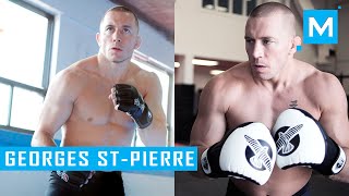 Georges StPierre Gym Training 2015  Muscle Madness [upl. by Josie]