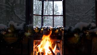 Relaxing Blizzard with Fireplace [upl. by Eppes]