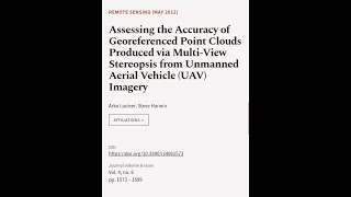 Assessing the Accuracy of Georeferenced Point Clouds Produced via MultiView Stereops  RTCLTV [upl. by Nylsaj717]