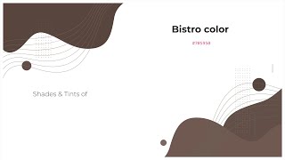 Shades amp Tints of Bistro color 705950 A Warm Brown color 634f47 57453e 7f6b63 8f7d76 [upl. by Stacia]