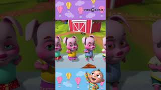 Five Little Piggies  Part 1 Nursery Rhymes amp Kids Songs Learning Videos shorts nurseryrhymes [upl. by Hekking]