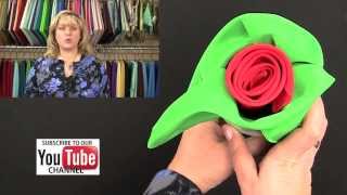 How to make a rose with leaves napkin fold [upl. by Clea]