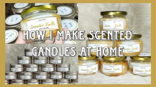 HOW I MAKE SCENTED SOY CANDLES at home  small business ✿  Philippines 🇵🇭 [upl. by Lahsram631]