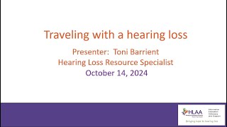 Holiday traveling with Hearing Loss [upl. by Angelle]