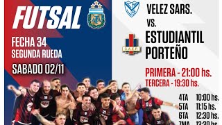 VELEZ SARSFIELD VS ESTUDIANTIL PORTEÑO  3era DIVISIÓN [upl. by Bilbe]