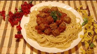 Makaron z Klopsikami w Sosie Pomidorowym – Spaghetti [upl. by Anelrahc]