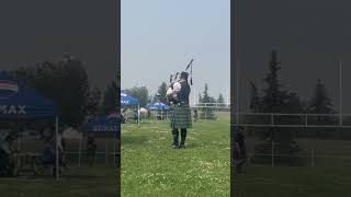 Hornpipe amp Jig at Sherwood Park Highland Gathering  Lidgren Bagpiper shorts bagpipes [upl. by Eiznik]