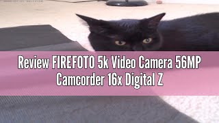 Review FIREFOTO 5k Video Camera 56MP Camcorder 16x Digital Zoom Vlogging Camera WiFi 3” 270° Rotatio [upl. by Salkin]