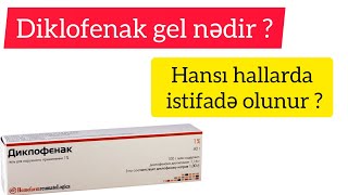 Diklofenak gel nədir   Diclofenac 1 gel nədir   Hansı hallarda istifadə olunur [upl. by Casmey843]