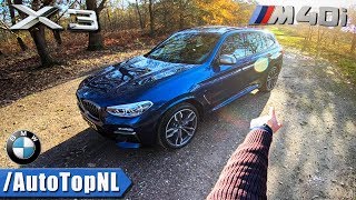 BMW X3 M40i REVIEW POV Test Drive AUTOBAHN amp FOREST ROADS by AutoTopNL [upl. by Anivol]