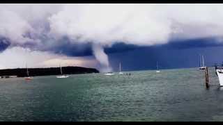 An Epic Water Spout  Cyclone in Batemans Bay [upl. by Tallia]