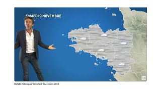 Bulletin météo pour le samedi 9 novembre 2024 [upl. by Oneladgam955]