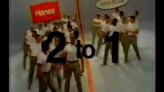 Hanes TShirt Commercial 1986 [upl. by Trinidad]