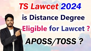 is Distance degree eligibleTS Lawcet 2024 [upl. by Ilyah246]