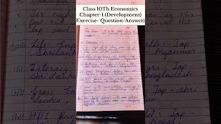 Class 10th Economics Chapter1 DevelopmentExercise QuestionAnswer shorts class10 development [upl. by Rains]