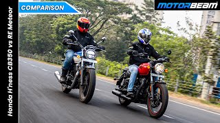 Battle Of The Modern Classics  RE Meteor vs Honda Hness CB350  MotorBeam [upl. by Henson]