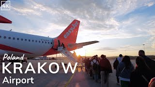 Krakow Airport 4K  Walking Tour  Polish Airport  John Paul II International Airport 60fps [upl. by Rosalie]