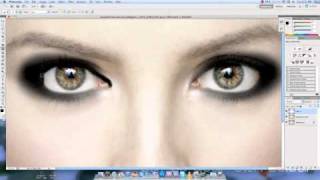 Black smokey eyes in Photoshop [upl. by Ymmak]