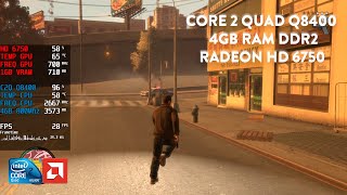 Grand Theft Auto 4  Core 2 Quad Q8400  4GB DDR2  HD 6750 [upl. by Attegroeg]