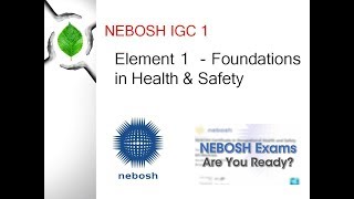 NEBOSH IGC 1  Multi Disciplinary Nature of Health amp Safety [upl. by Ellennoj]